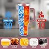 Plain Color Tumbler with Straw - 40 oz