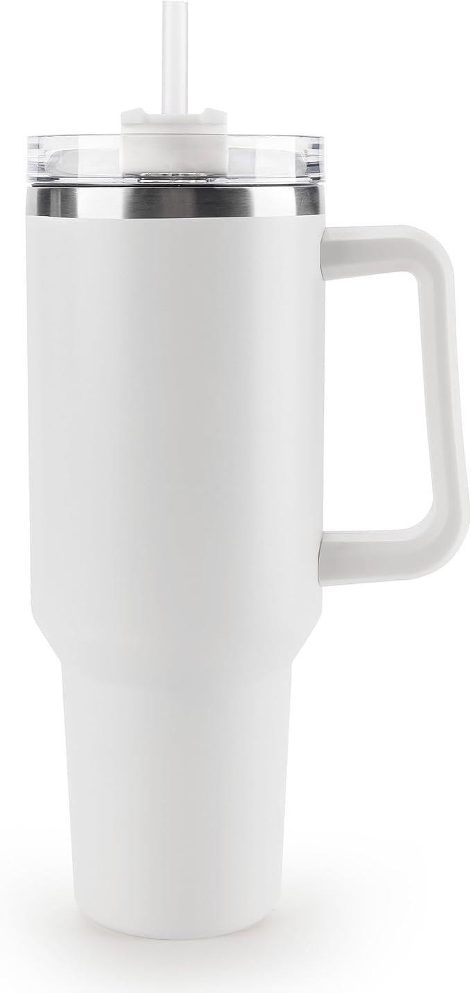 Plain Color Tumbler with Straw - 40 oz