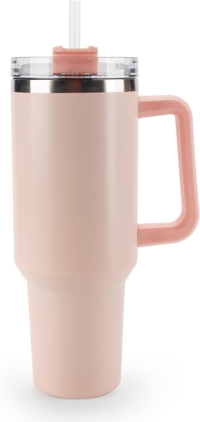 Plain Color Tumbler with Straw - 40 oz