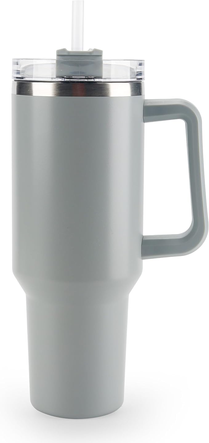 Plain Color Tumbler with Straw - 40 oz