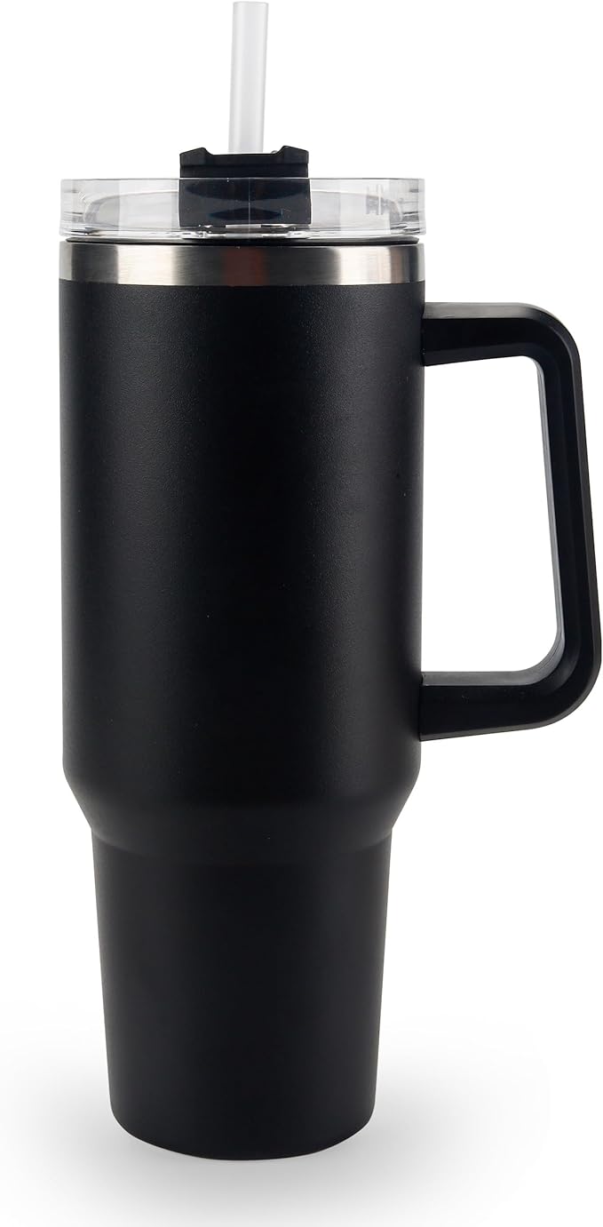Plain Color Tumbler with Straw - 40 oz