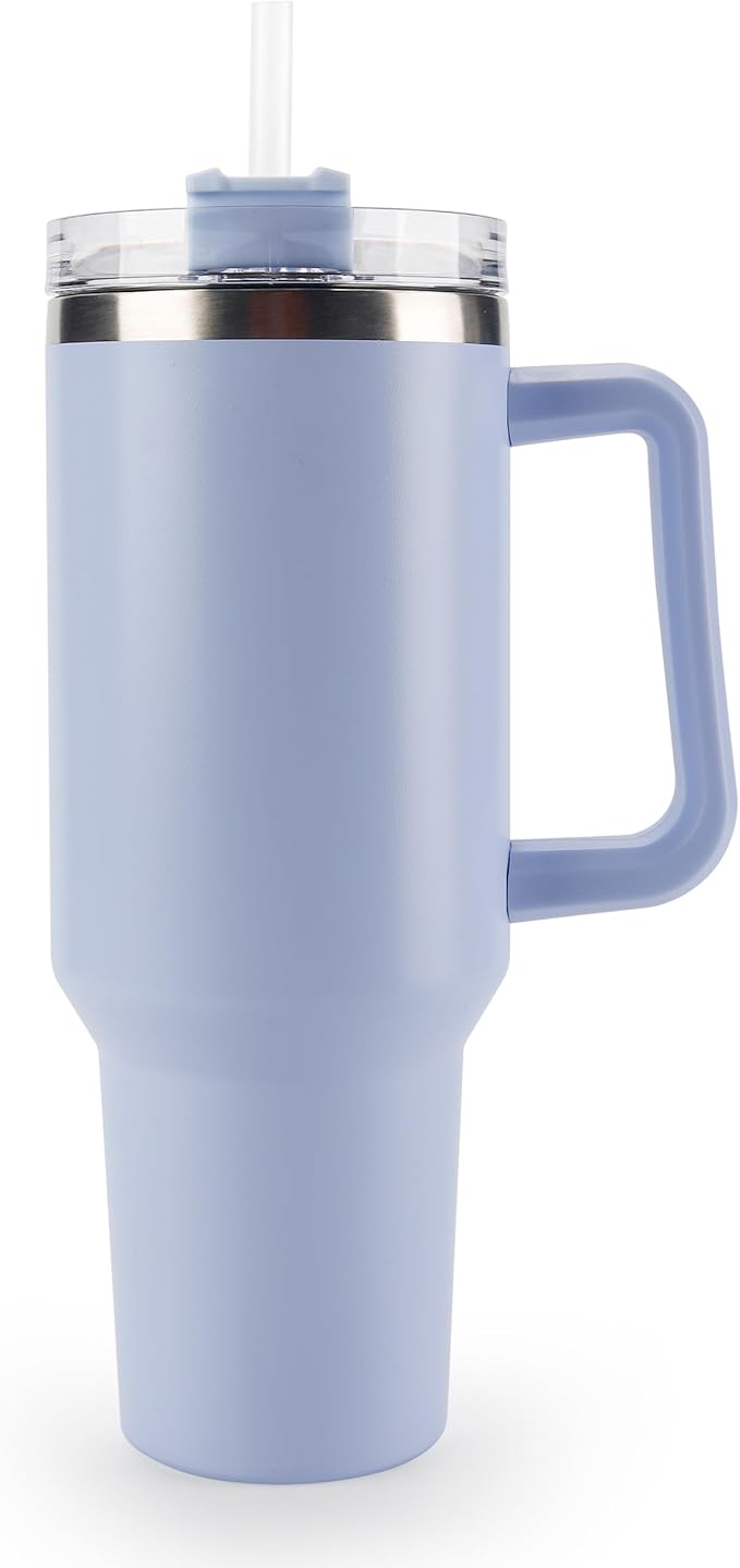 Plain Color Tumbler with Straw - 40 oz