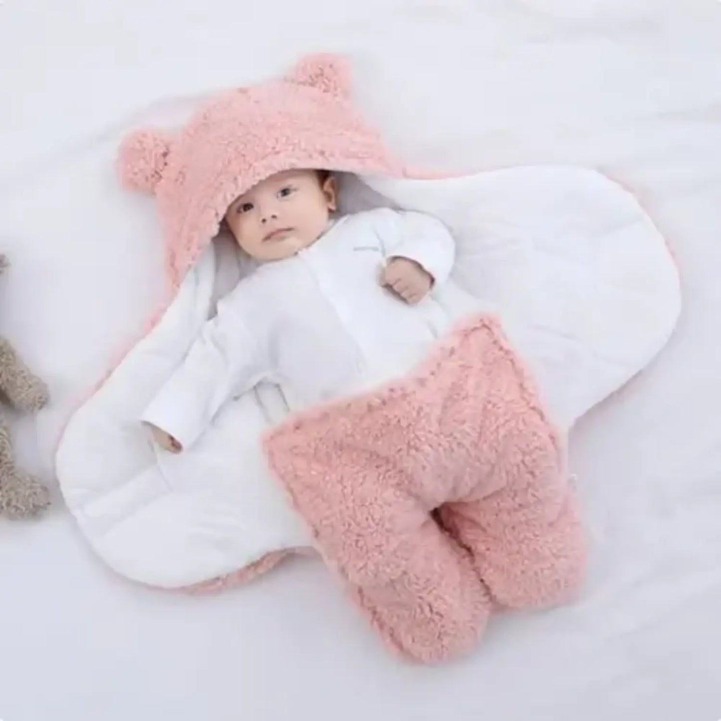 Newborn Baby Hooded Blanket