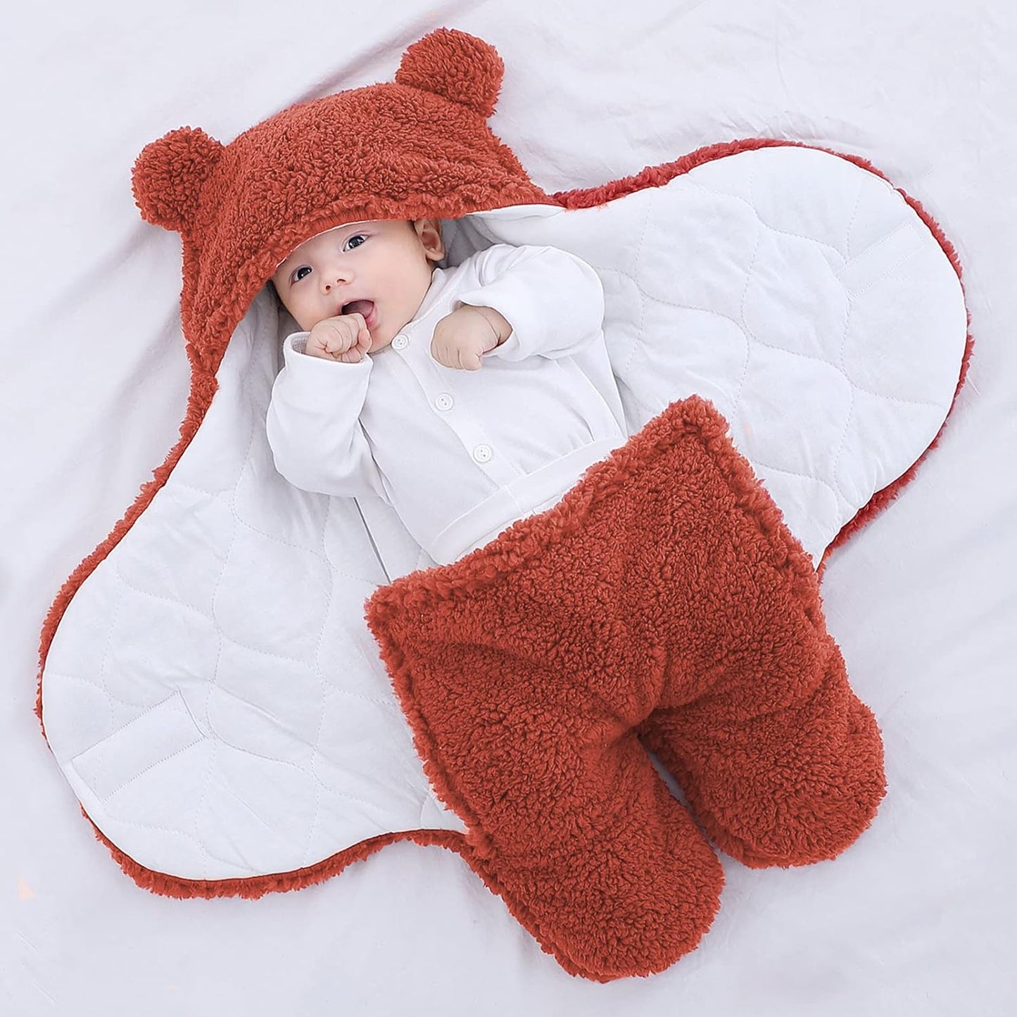 Newborn Baby Hooded Blanket