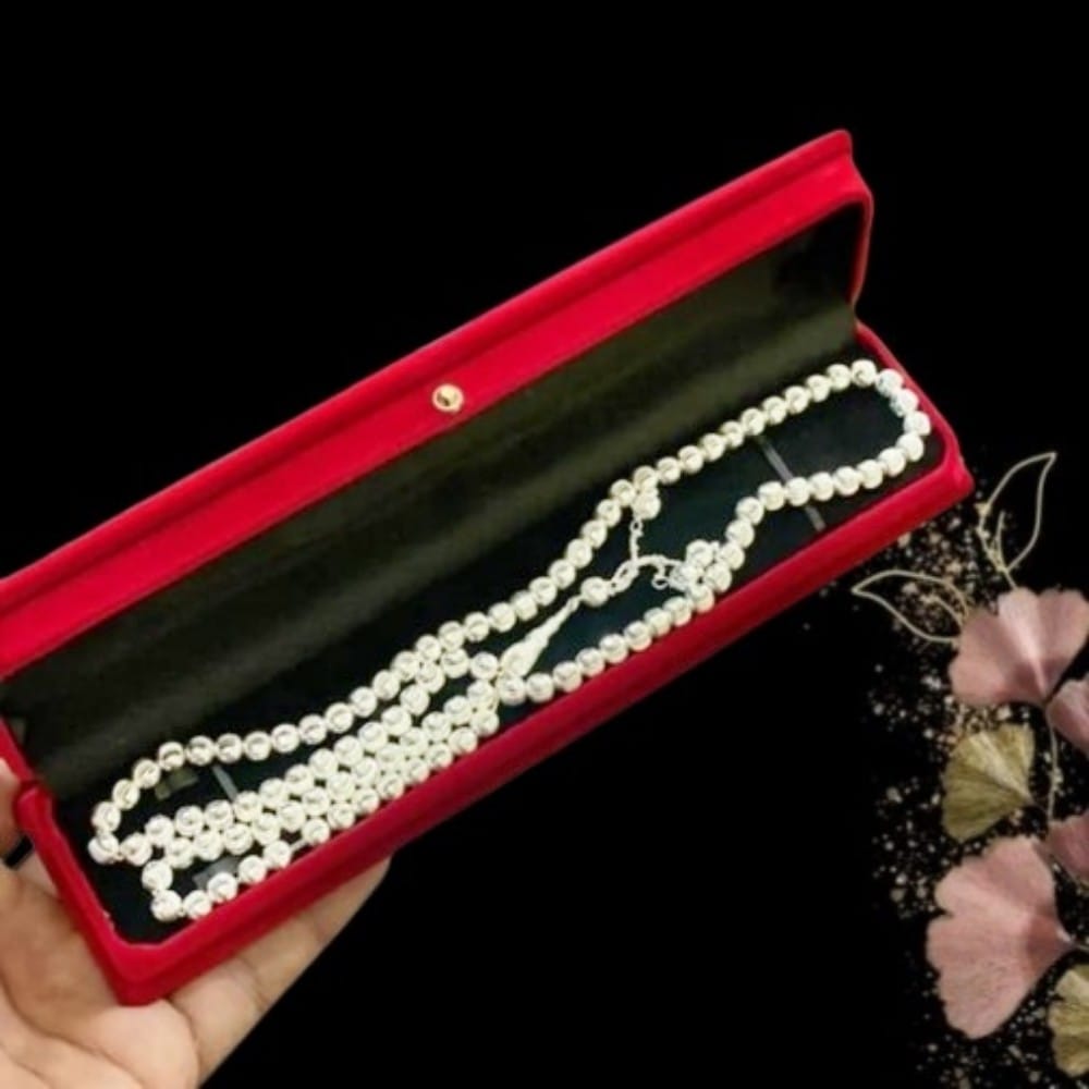 Italian Style Chandi Tasbih (Free Gift Box Packing)